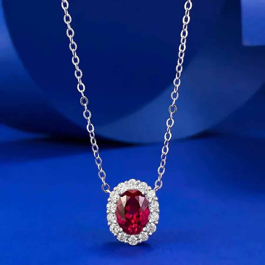 Næsepynt med rubin og moissanite 