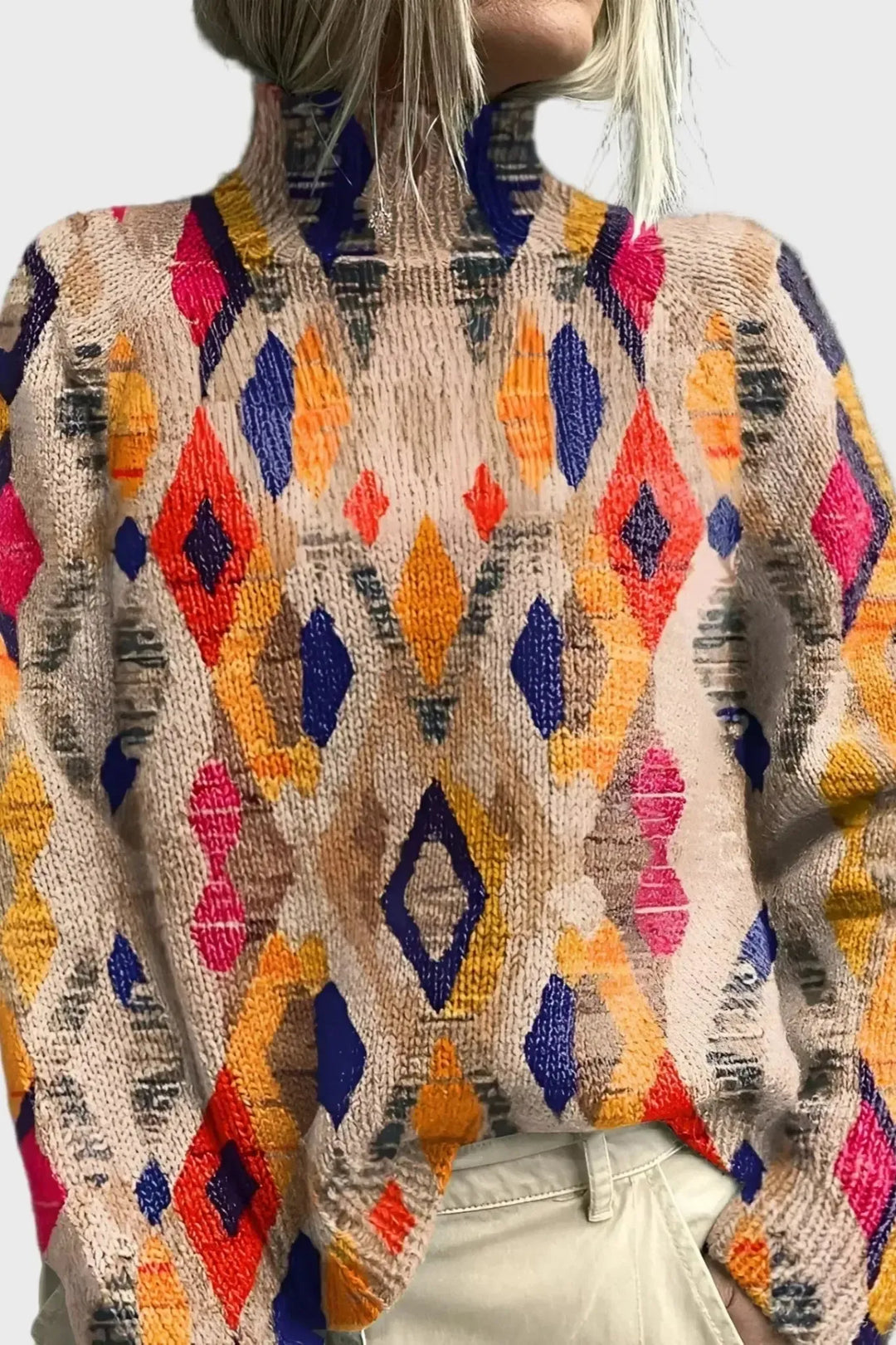 Nanna | Geometrisk sweater