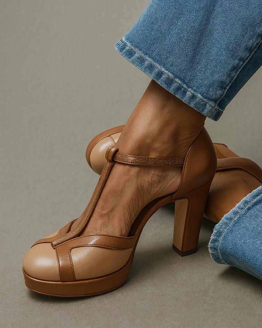 Doris | T-BAR PUMPS MED BÆLTE 