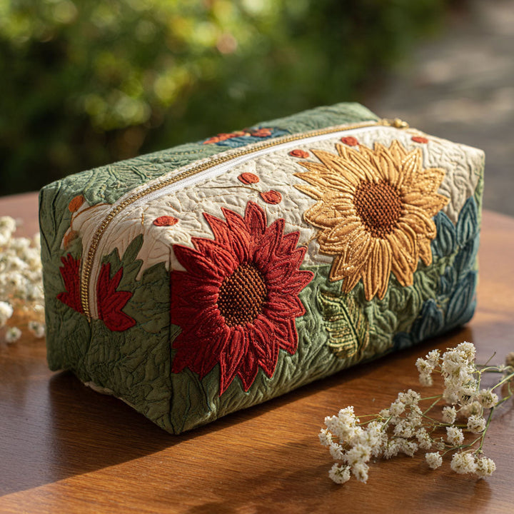 Makeuptaske "Rød Blomst"