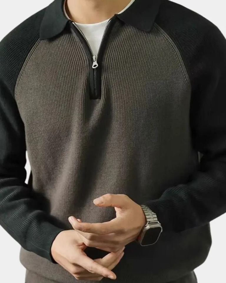Peter™ | Ziptrøje med Raglanærmer