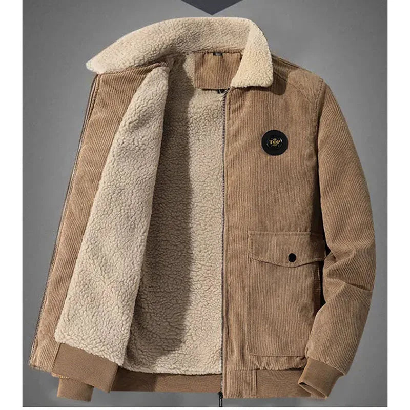 Elegant Fleeceforet Corduroy Jakke