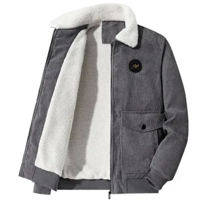 Elegant Fleeceforet Corduroy Jakke