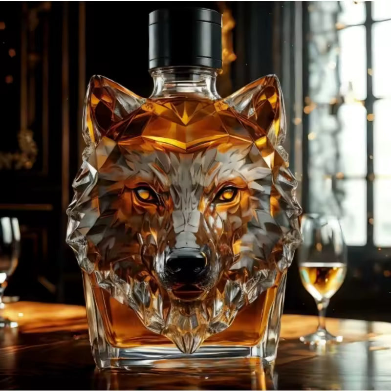 Whisky Fles Wolfskop