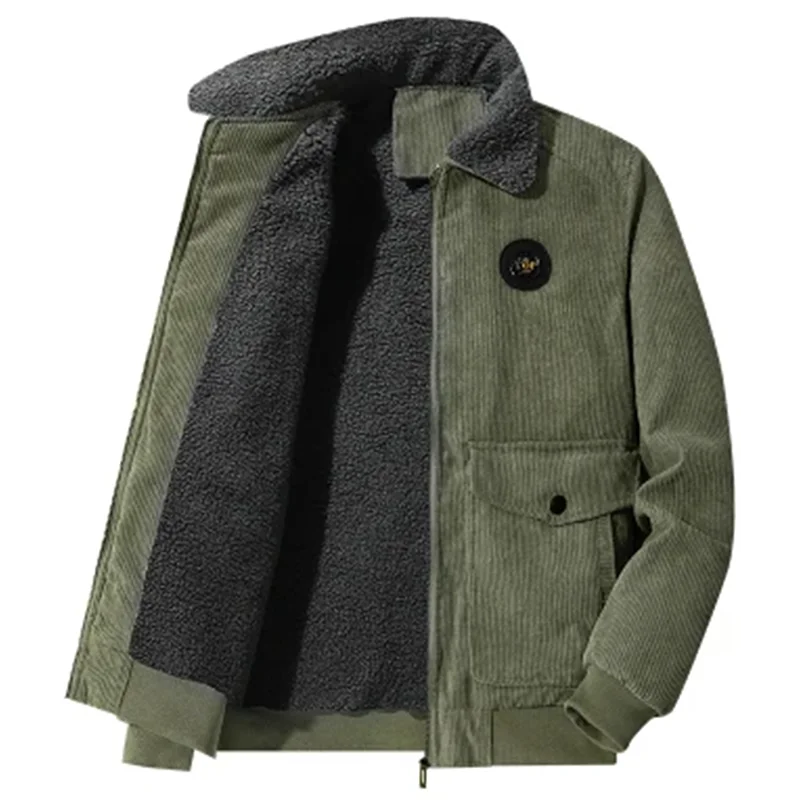 Elegant Fleeceforet Corduroy Jakke