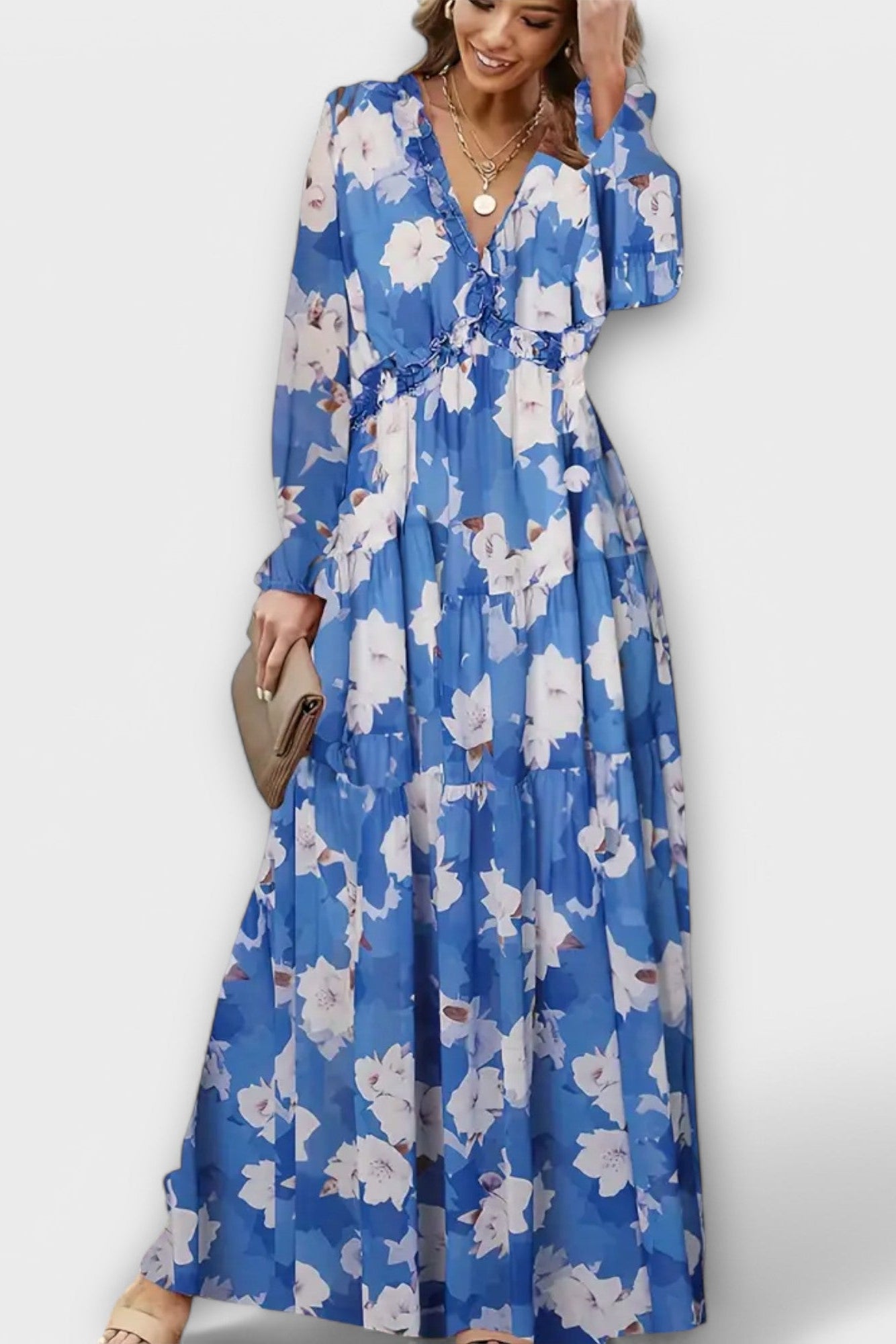 Sofia | Maxikjole med blomster