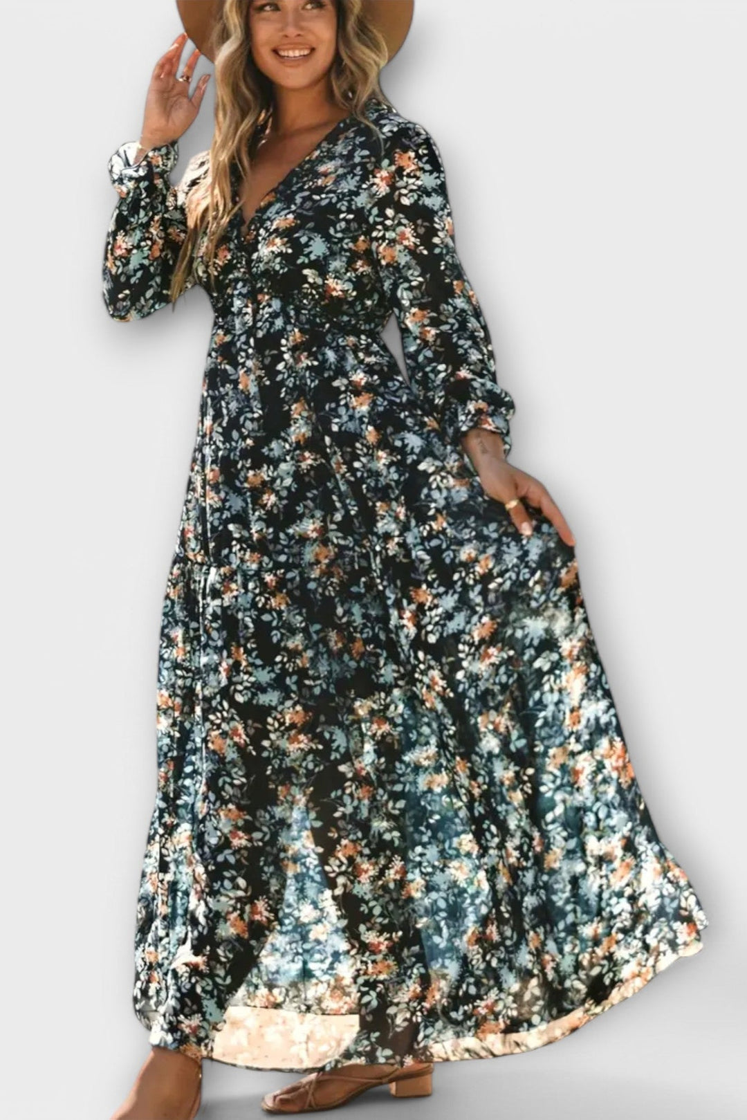 Sofia | Maxikjole med blomster