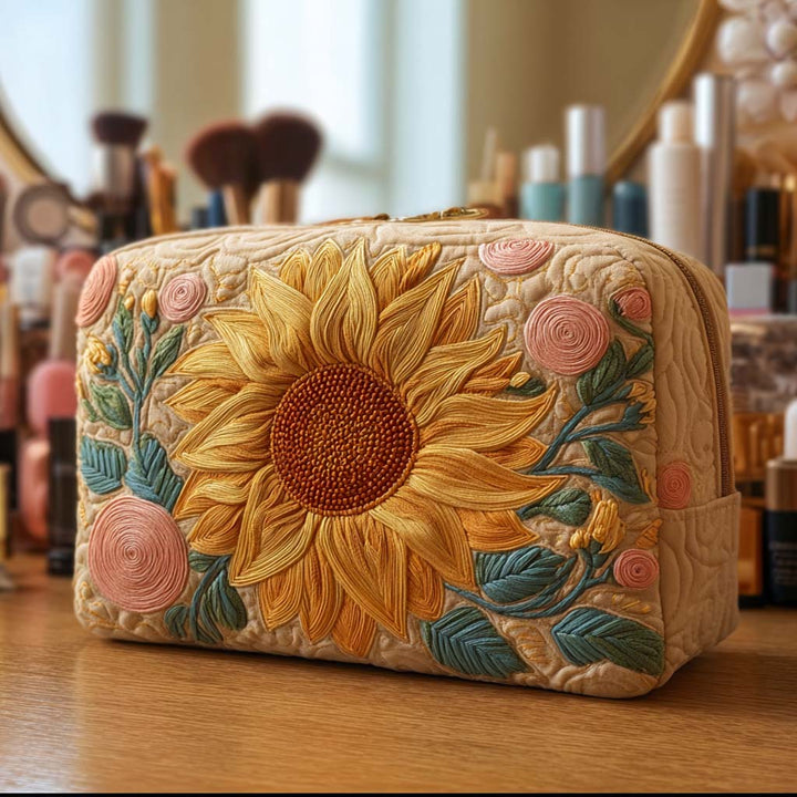 Makeuptaske "Stor Solsikke"