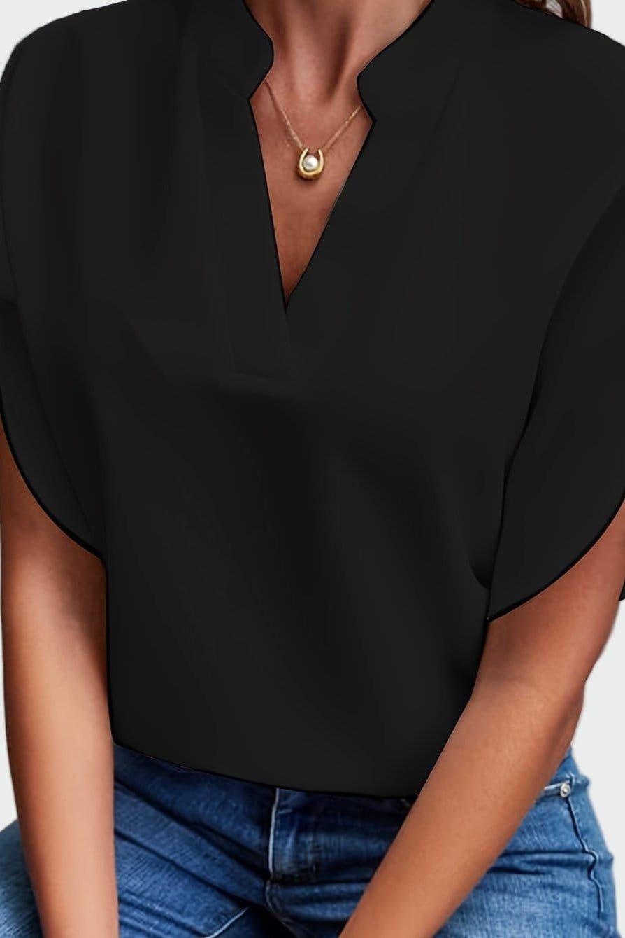 Stine | Bluse med V-hals