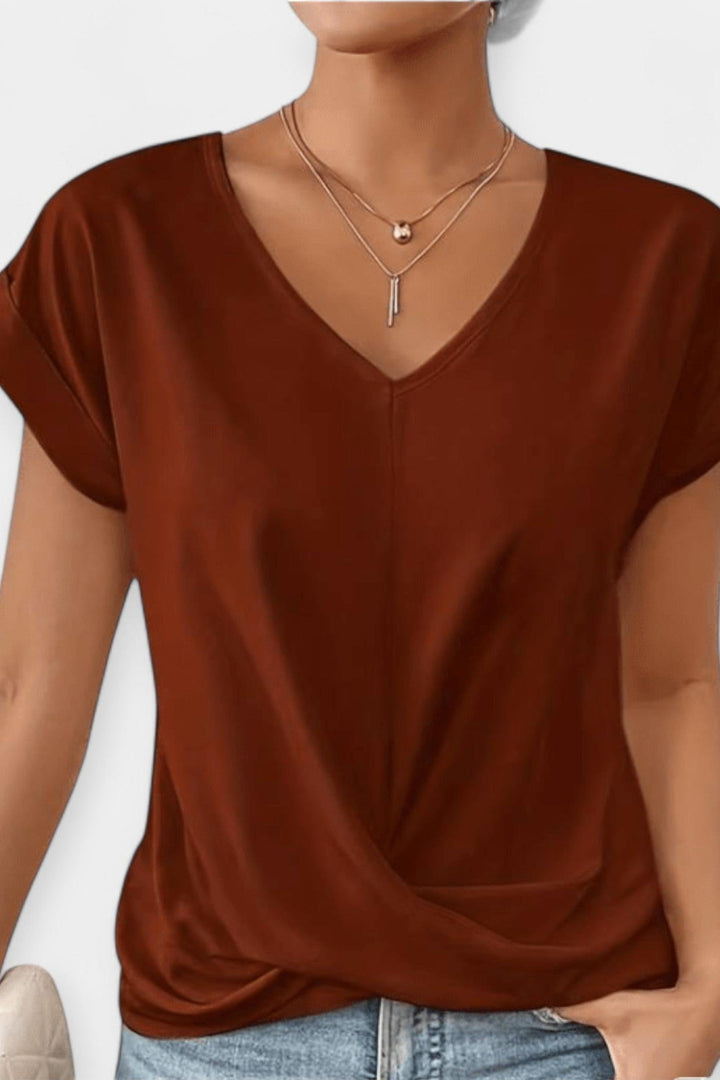 Stine | Bluse med V-hals
