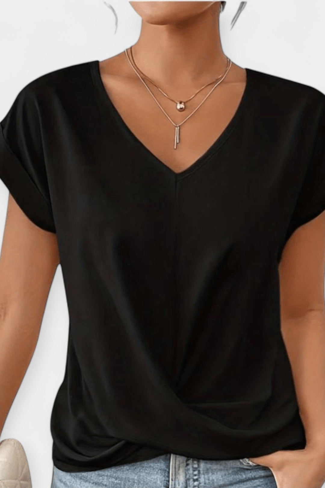 Stine | Bluse med V-hals