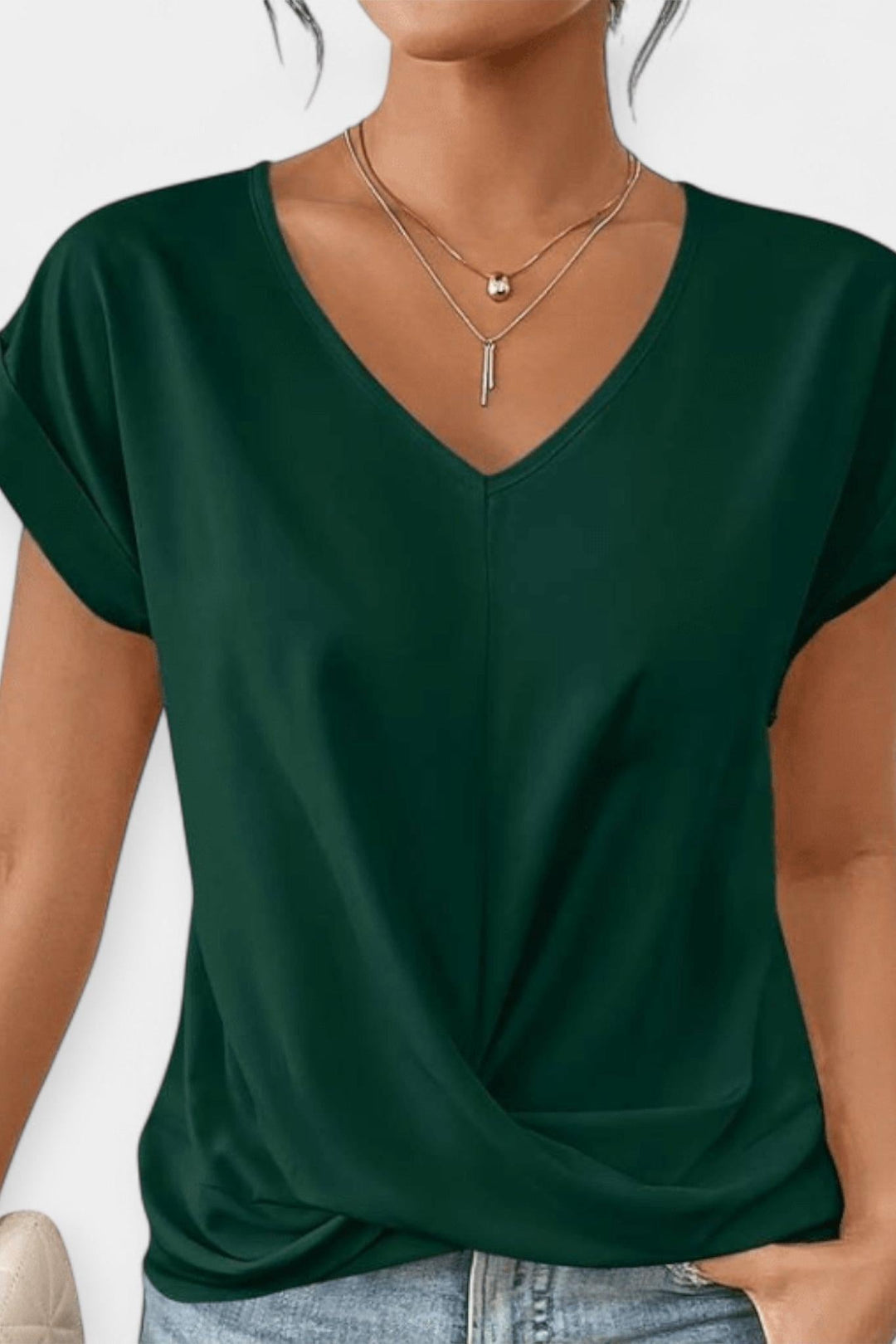 Stine | Bluse med V-hals