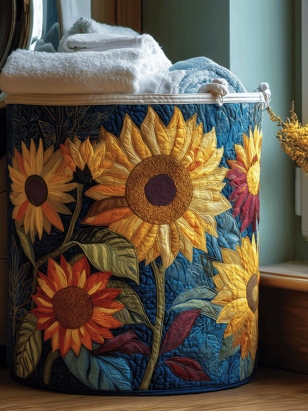 Vasketøjskurv med blomster Sunshine