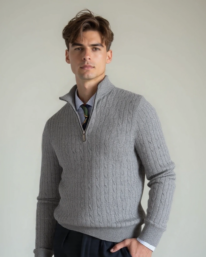 Tobias™ | Zip Trøje med Mønster