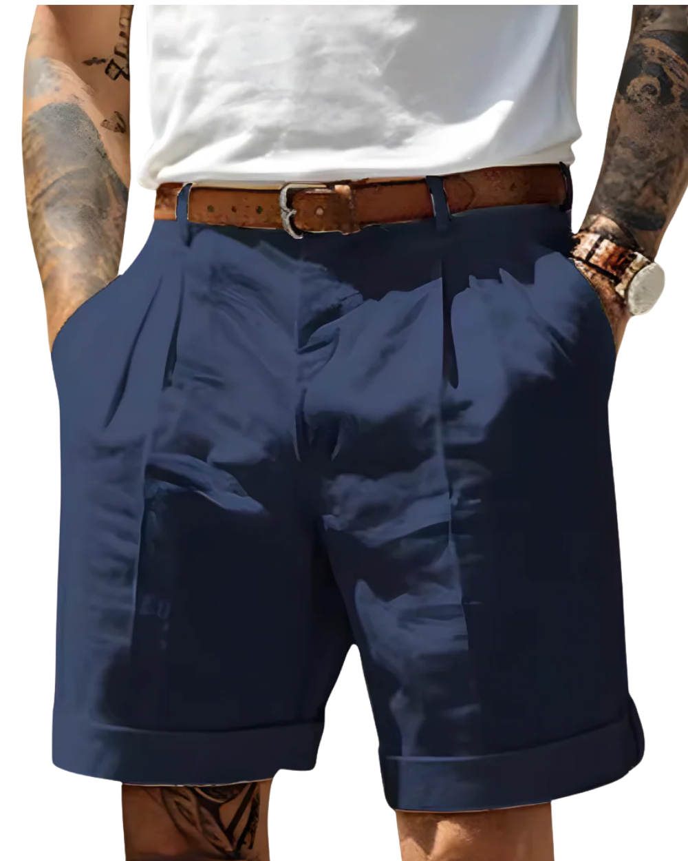 Afslappede bomuldsshorts