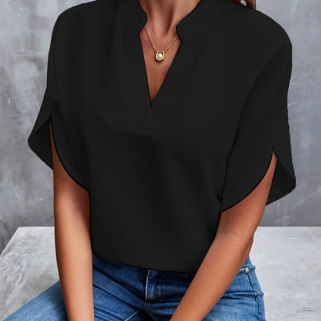 JULITA | Elegant bluse med drapering
