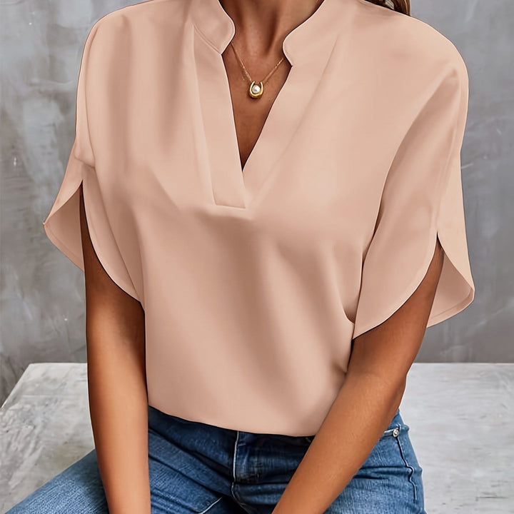 JULITA | Elegant bluse med drapering