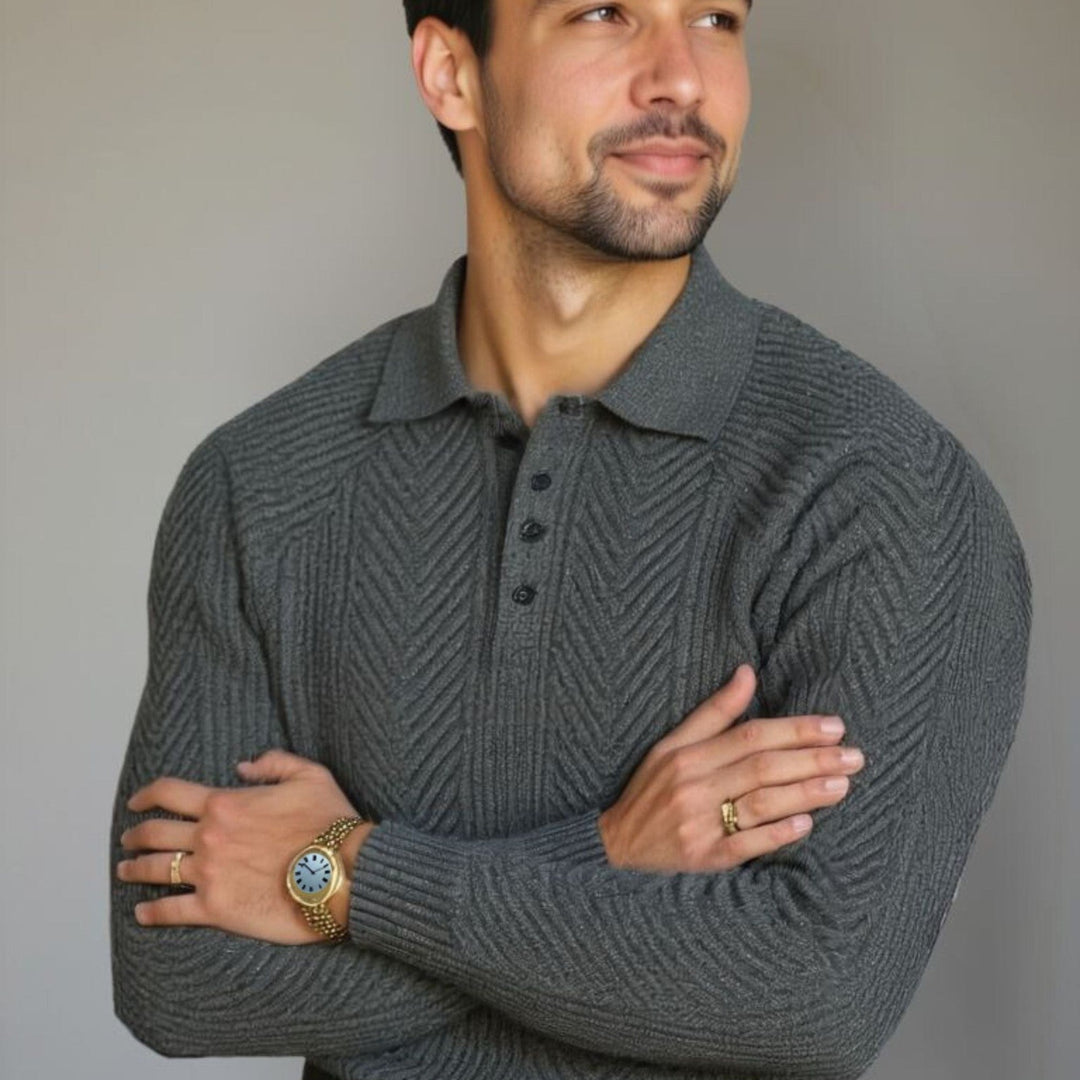 Viggo™ | Pullover i Bomuld med V-hals