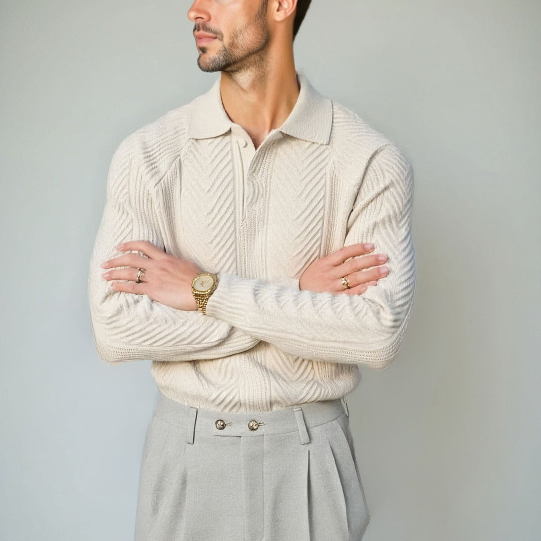 Viggo™ | Pullover i Bomuld med V-hals