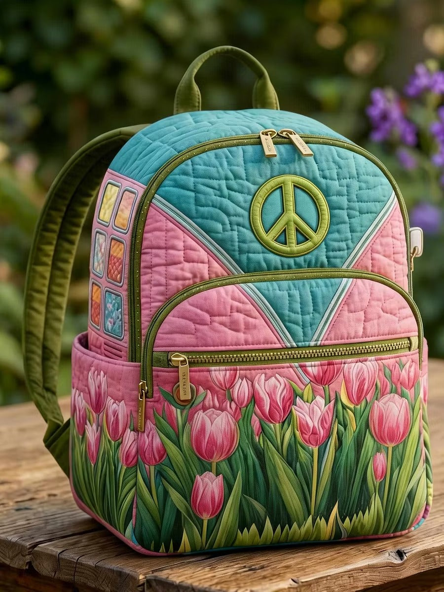 Boho Rygsæk — Tulipaner & Fred