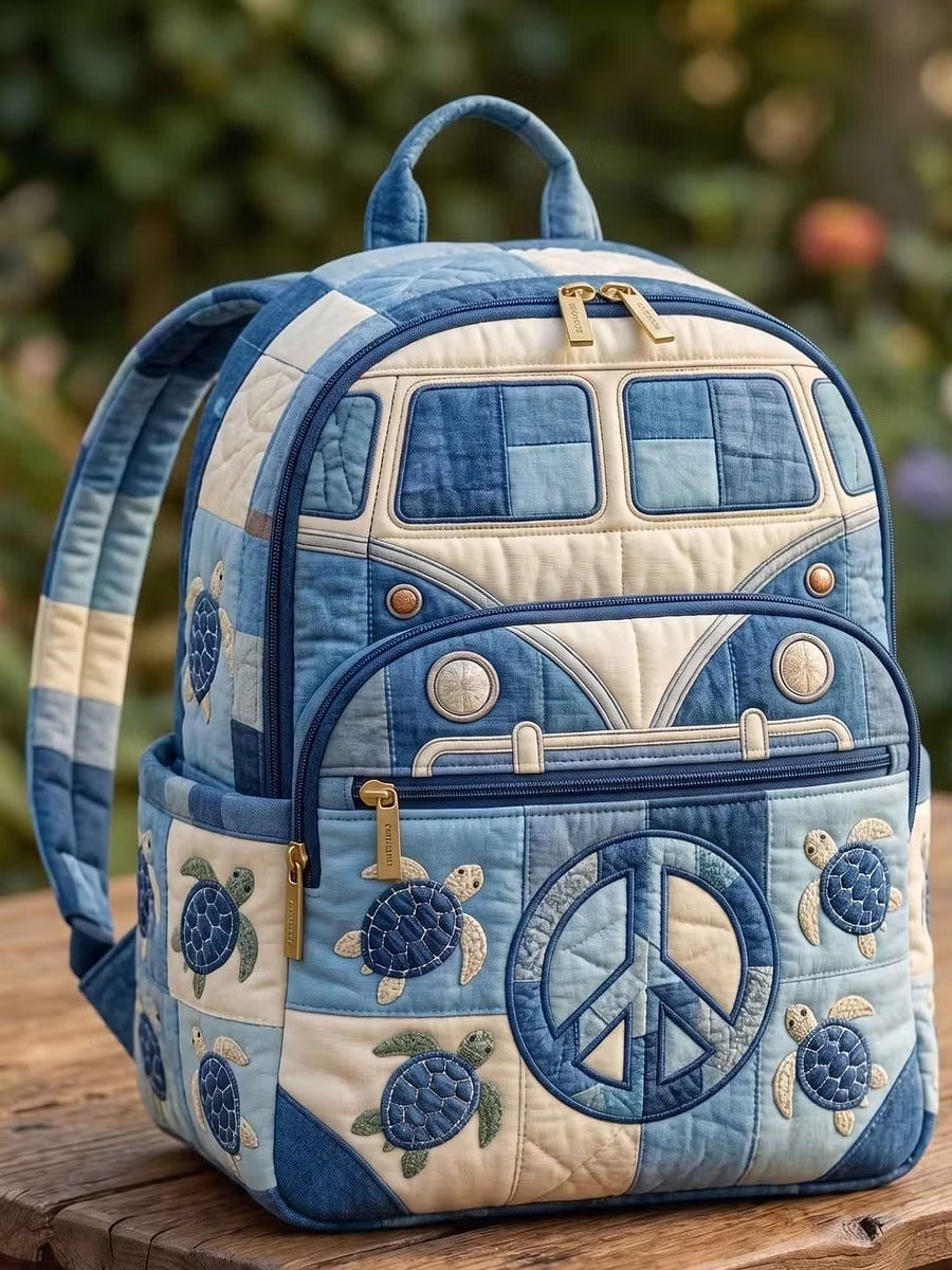 Boho Rygsæk — Denim & Skildpadder
