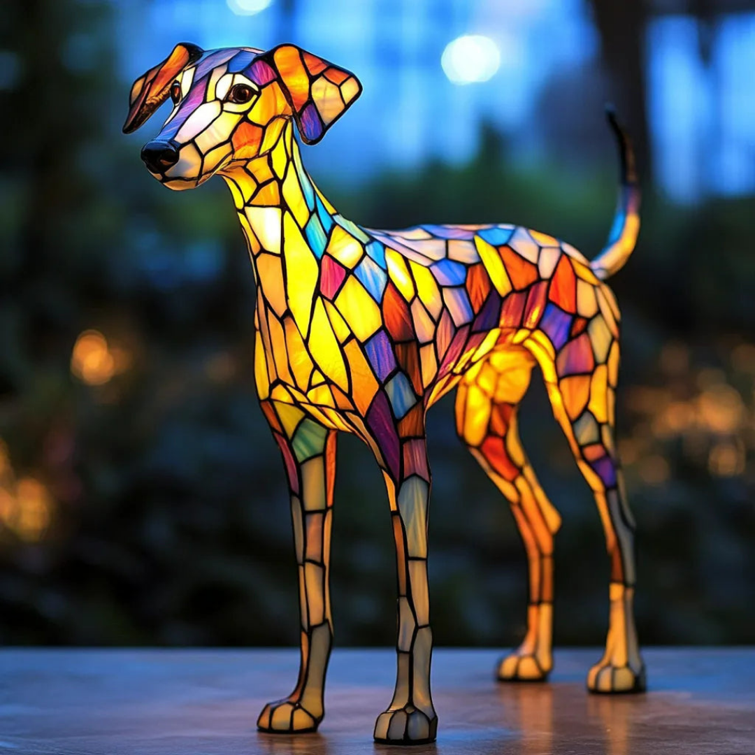 Whippet-inspireret Glasmaleri