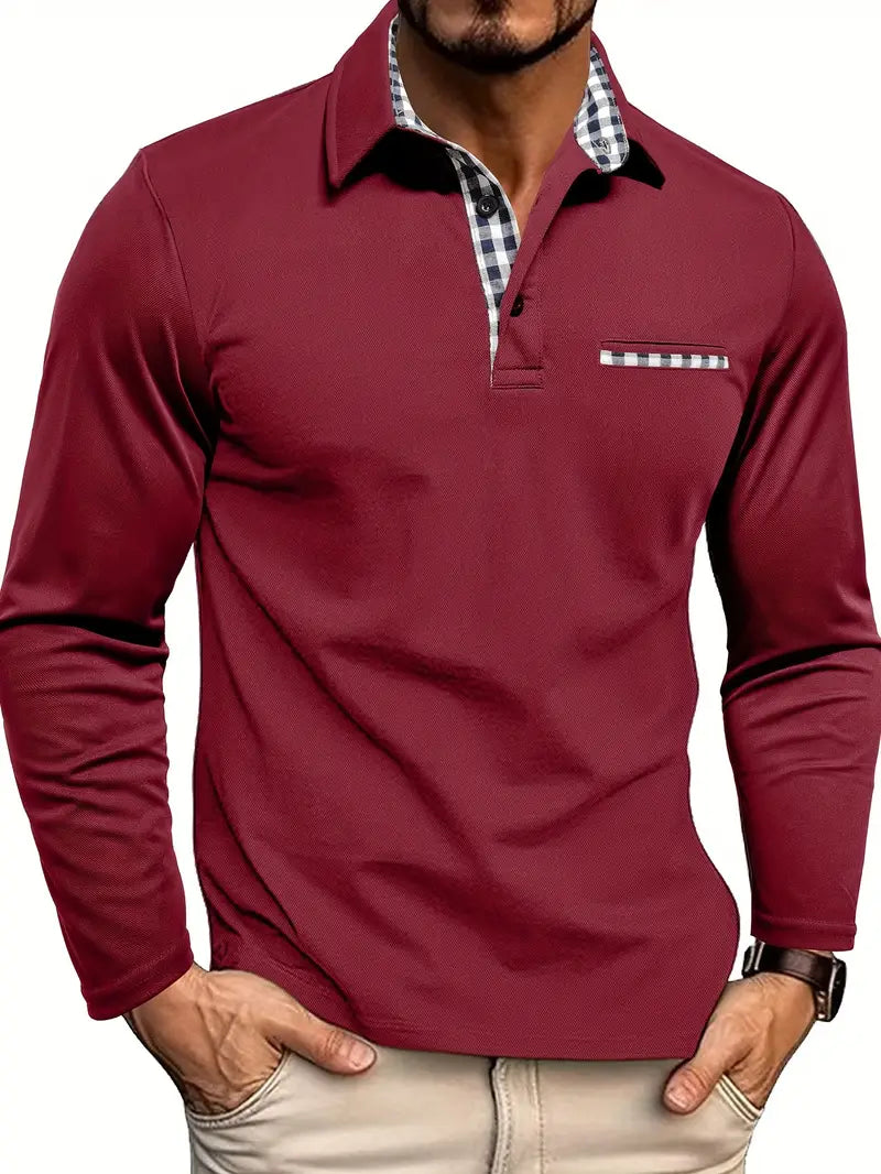 Premium langærmet polo 