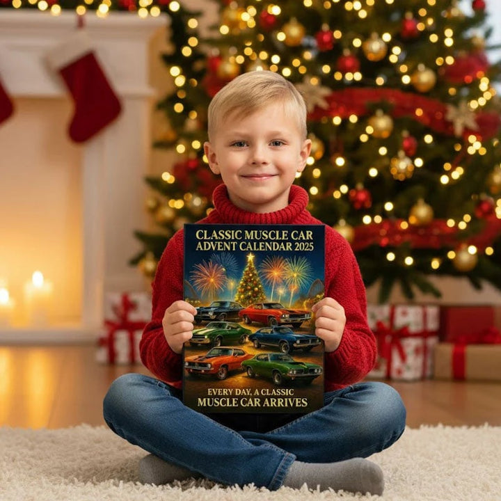 Adventskalender med klassiske muskelbiler 2025