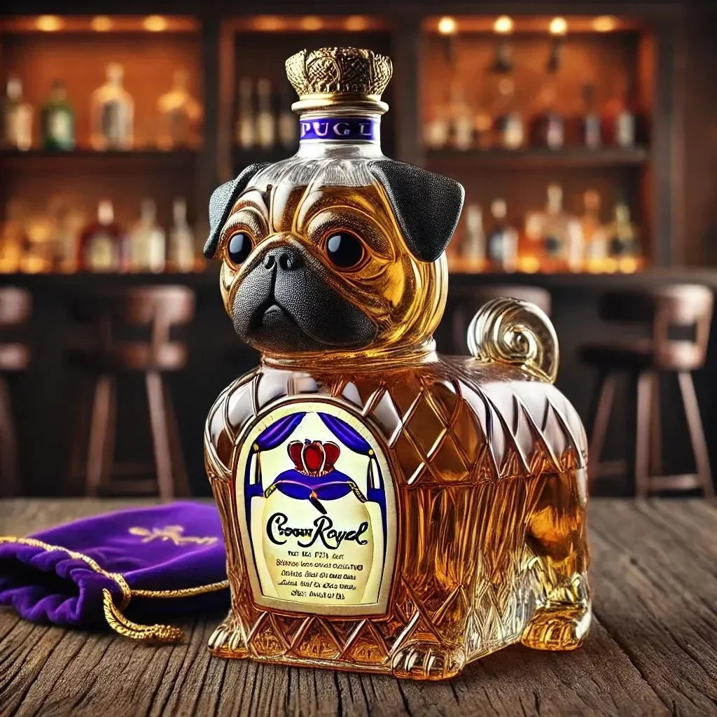 Fransk Bulldog Whiskyflaske