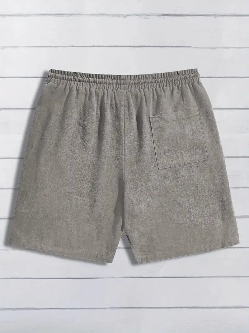 Afslappede shorts i hør
