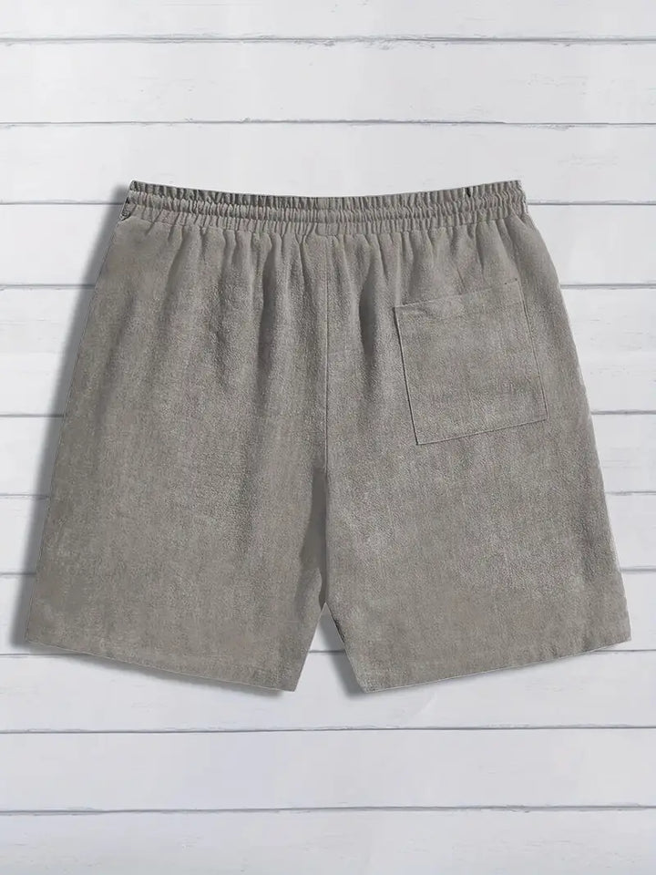 Afslappede shorts i hør