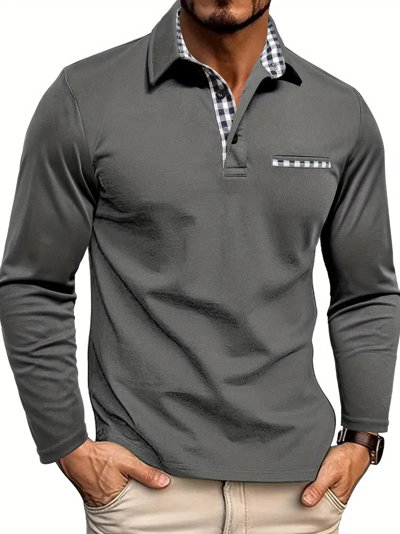 Premium langærmet polo 