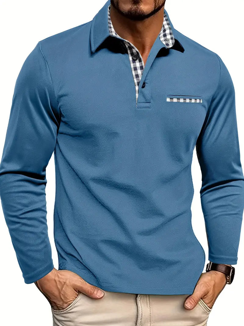 Premium langærmet polo 