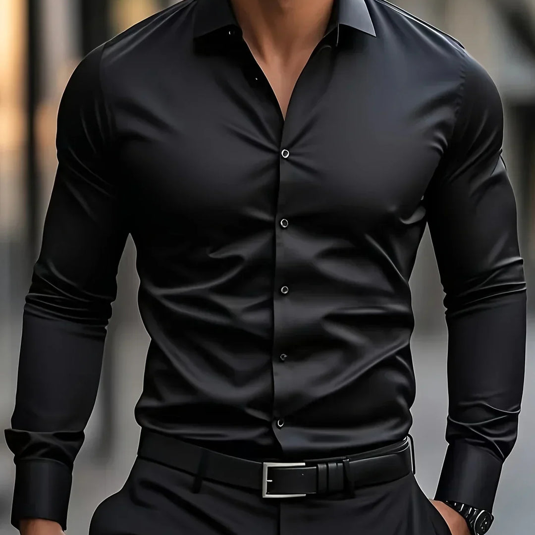 Savrani™ | Elegant langærmet skjorte med knapper