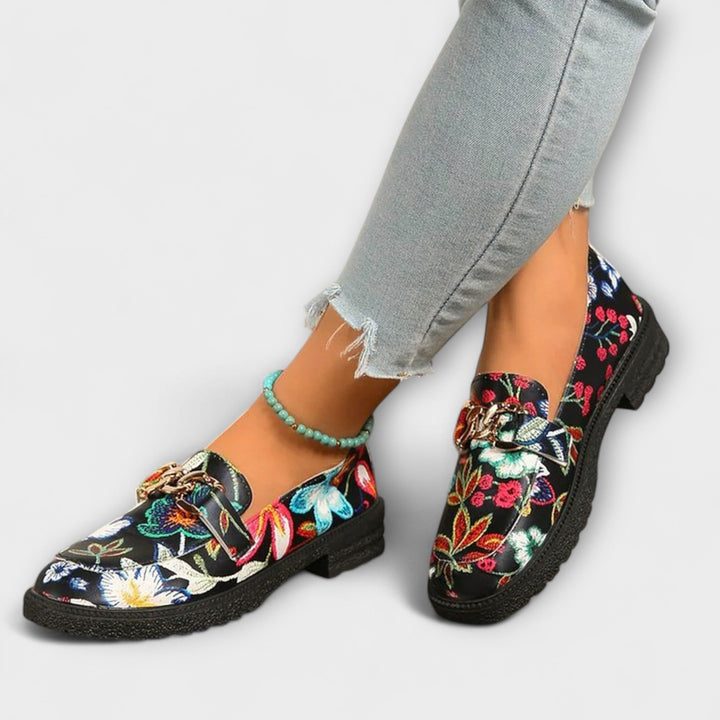 Orla – Flerfarvede blomsterloafers