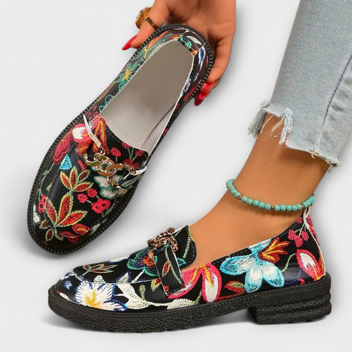 Orla – Flerfarvede blomsterloafers