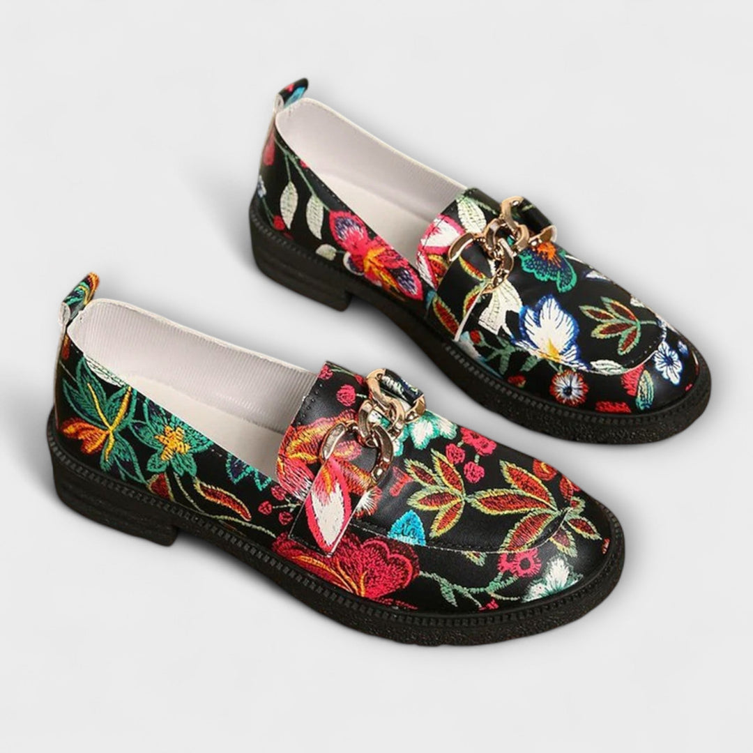 Orla – Flerfarvede blomsterloafers