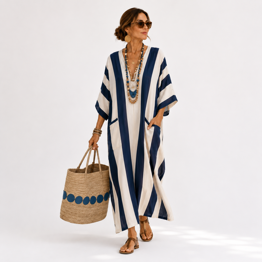 Kaftan Yasmina Mørkeblå