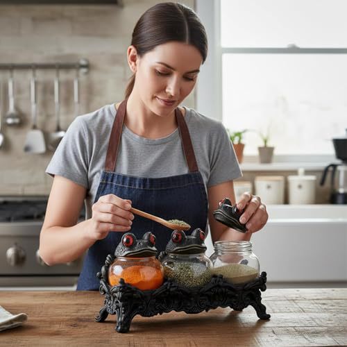 Håndlavede krydderikrukker Witchy Frog Apothecary