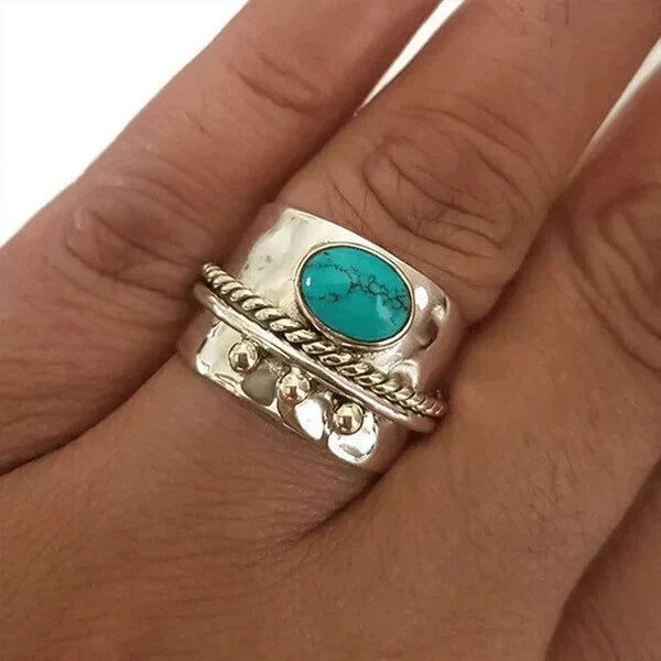Bred ring med turkis