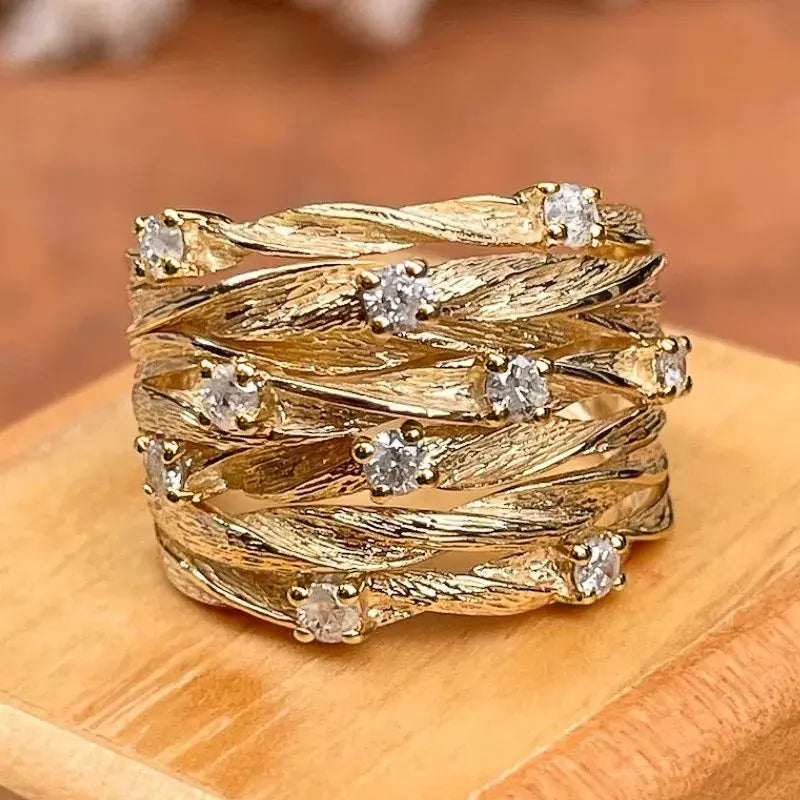 Złoty Vintage Ring