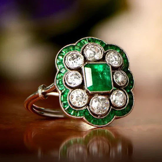 Vintage Ring Honning Smaragd 