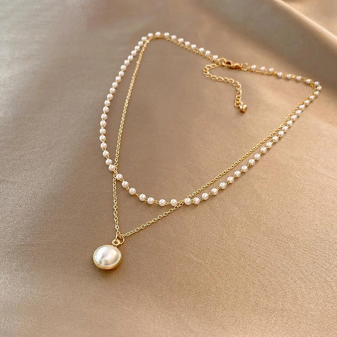 Elegant perlehalskæde 