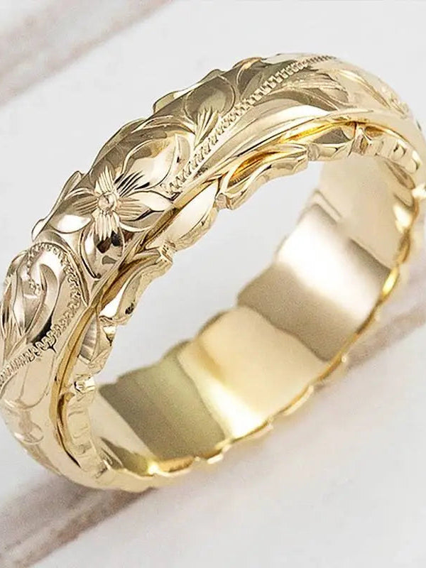 Guld Vintage Ring honning Blomst 