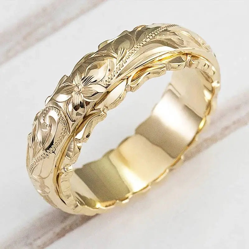 Guld Vintage Ring honning Blomst 