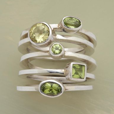 Vintage Ring i Grøn Glas med Lag af Sølv