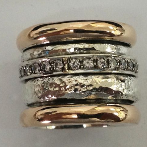 Gul Vintage Ring Tykk i Lag