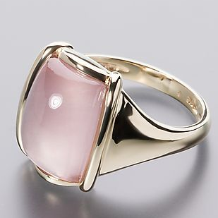 Vintage Kvadratisk Ring i Roséguld