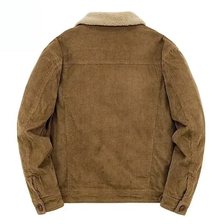 Cordurojjakke med Cashmere-for