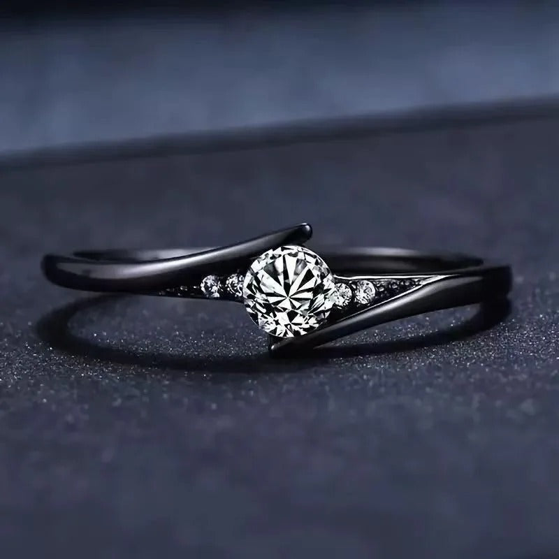 Vintage Ring i Guld Farve med Krystal
